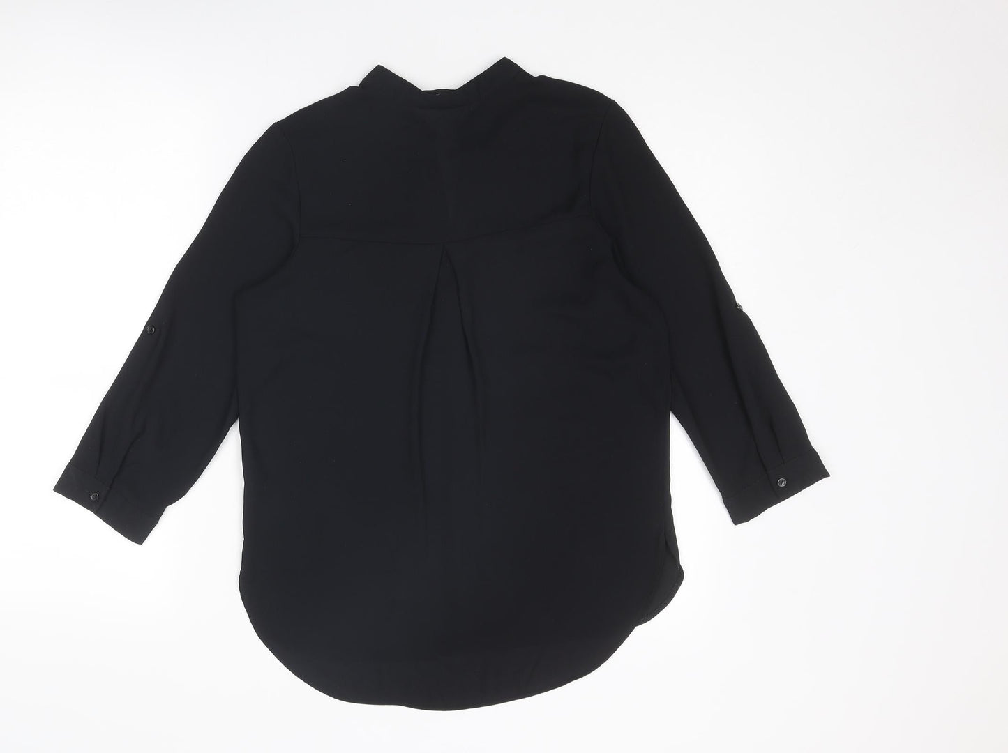 Womens UK Size 6 Dorothy Perkins Black Basic Button-Up