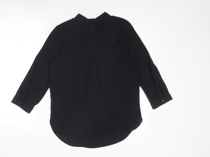 Womens UK Size 6 Dorothy Perkins Black Basic Button-Up