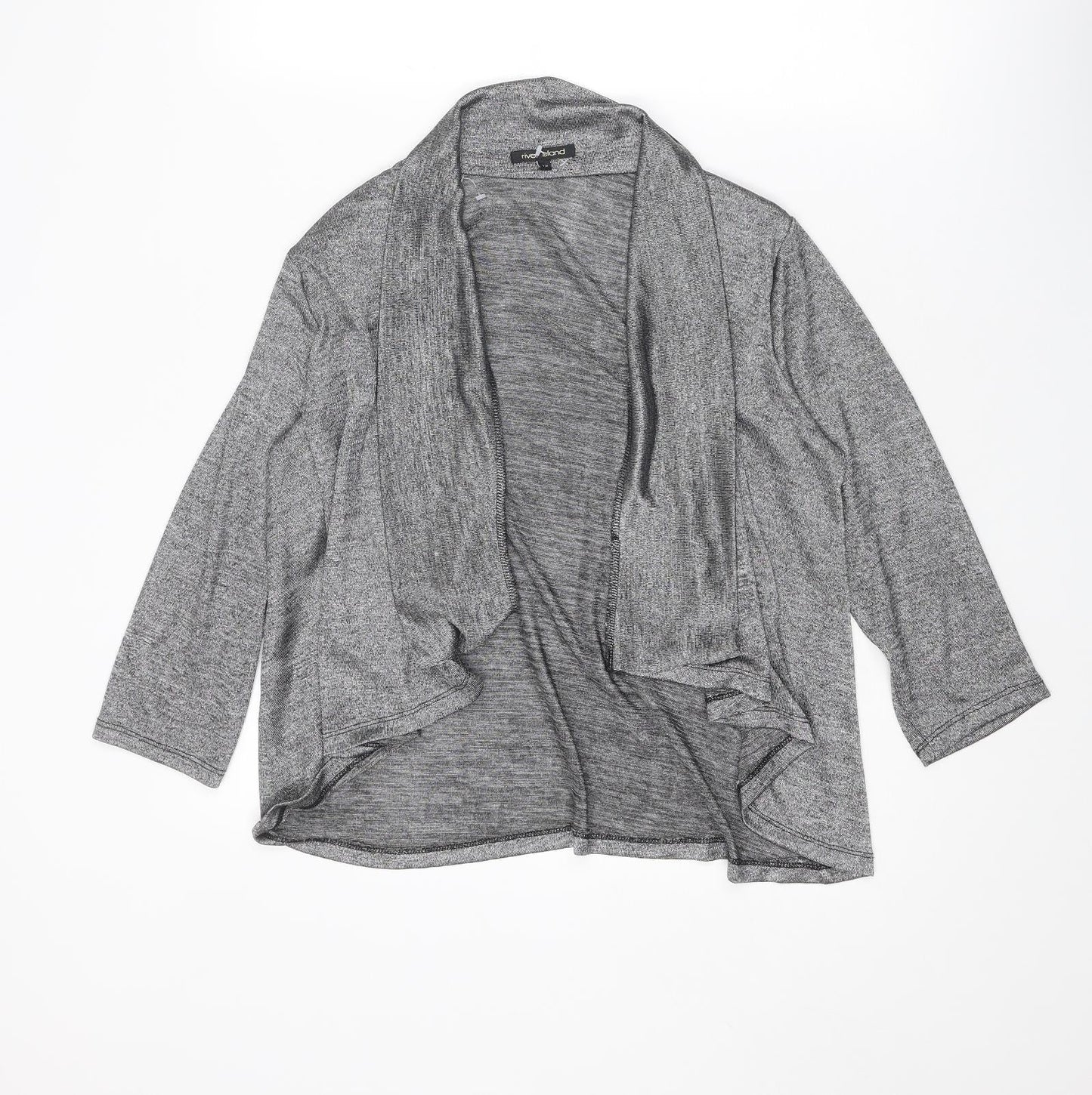 Womens UK Size 12 River Island Silver Cardigan Jumper