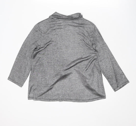 Womens UK Size 12 River Island Silver Cardigan Jumper