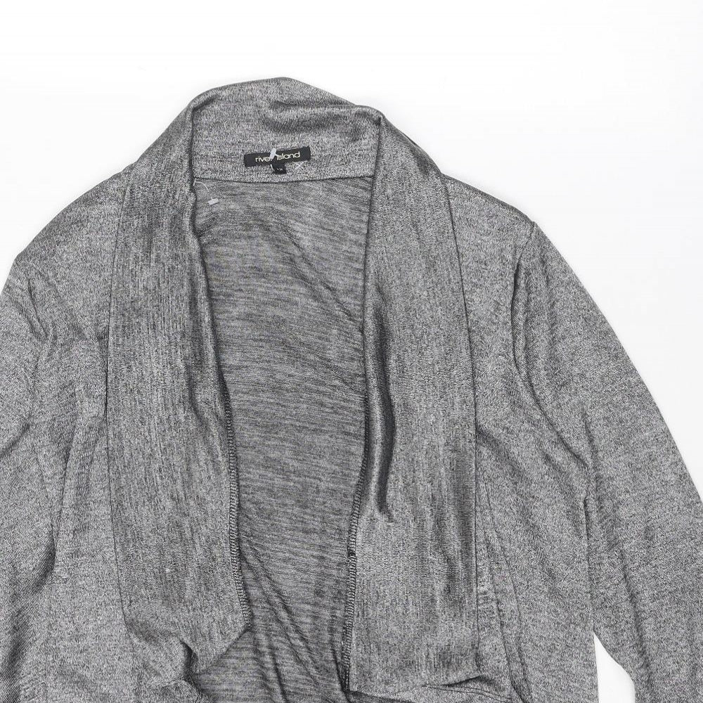 Womens UK Size 12 River Island Silver Cardigan Jumper