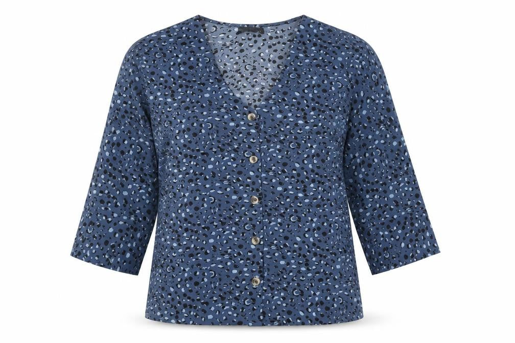 Womens UK Size 6 Boohoo Blue Basic Blouse