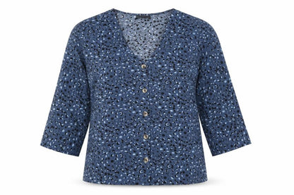 Womens UK Size 6 Boohoo Blue Basic Blouse