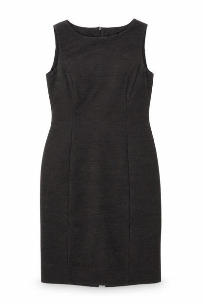 Betty Jackson Womens Brown Geometric Acrylic Shift Size 12 Round Neck Zip