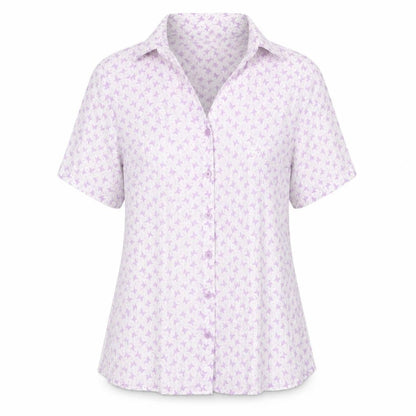 Womens UK Size 12 EWM Purple Basic Button-Up