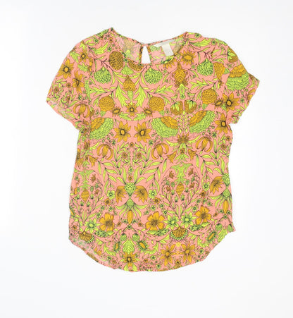 Womens UK Size 8 H&M Multicoloured Basic T-Shirt