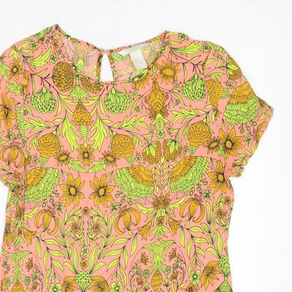 Womens UK Size 8 H&M Multicoloured Basic T-Shirt