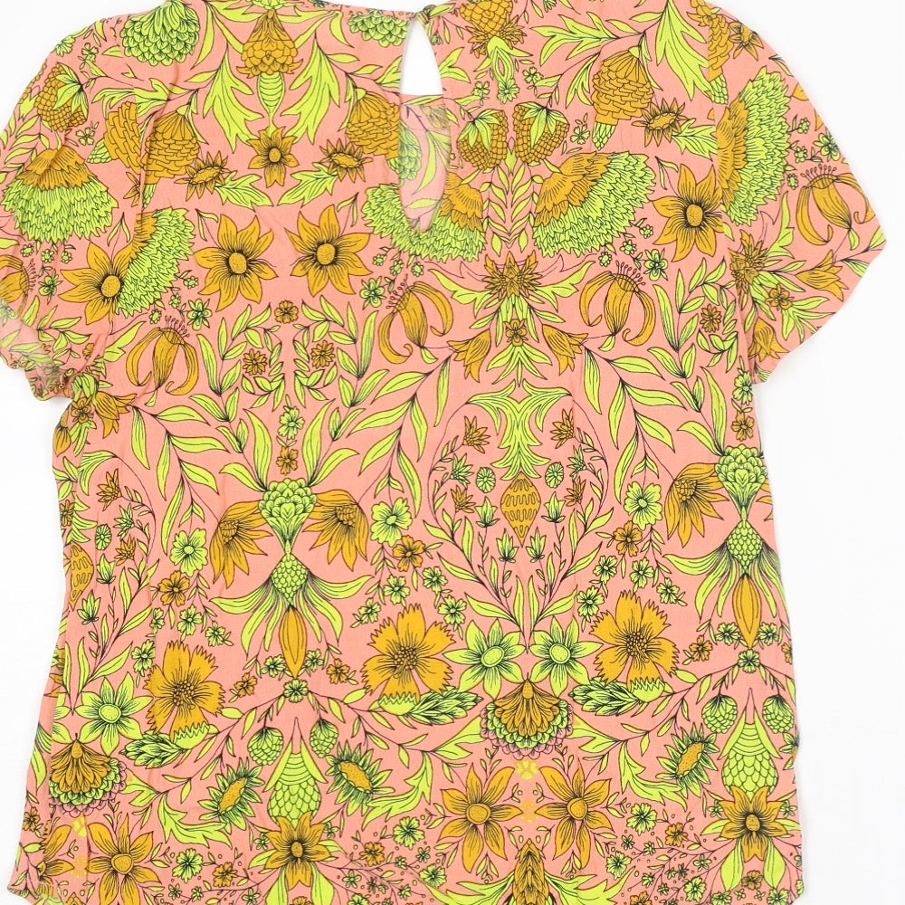 Womens UK Size 8 H&M Multicoloured Basic T-Shirt