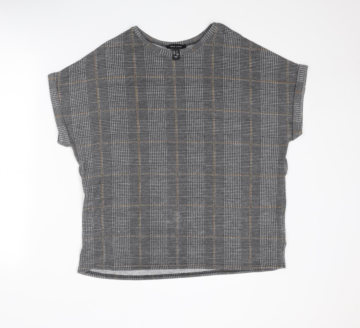 Womens UK Size M New Look Grey Basic T-Shirt