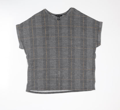 Womens UK Size M New Look Grey Basic T-Shirt