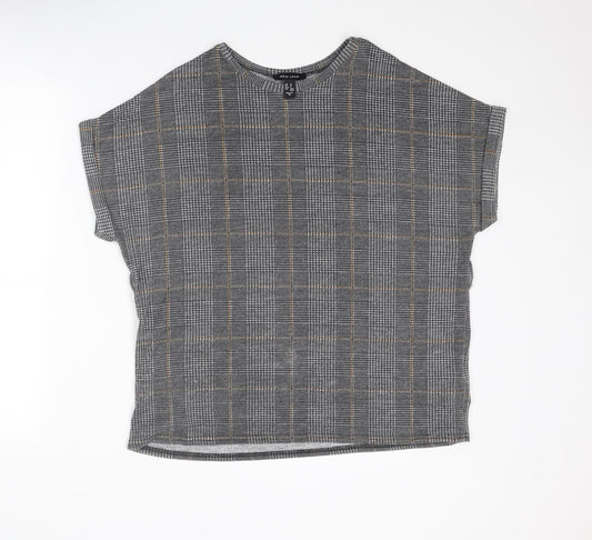 Womens UK Size M New Look Grey Basic T-Shirt