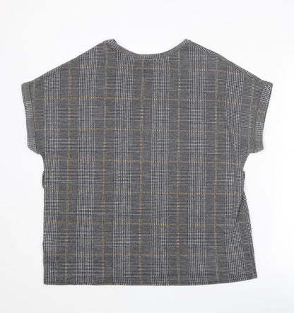 Womens UK Size M New Look Grey Basic T-Shirt