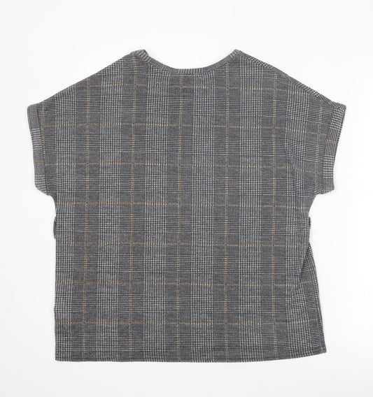 Womens UK Size M New Look Grey Basic T-Shirt