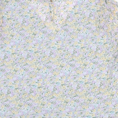 Moon Mood Womens Multicoloured Floral Polyester Basic Blouse Size XL V-Neck