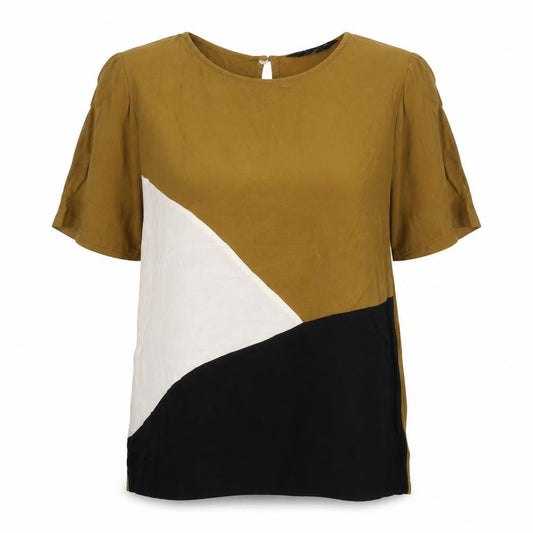 Womens UK Size 14 New Look Brown Basic Blouse