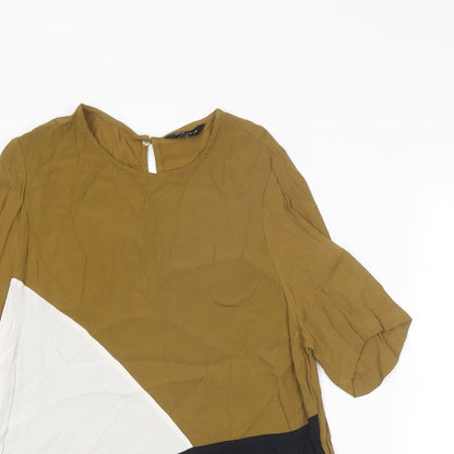 Womens UK Size 14 New Look Brown Basic Blouse