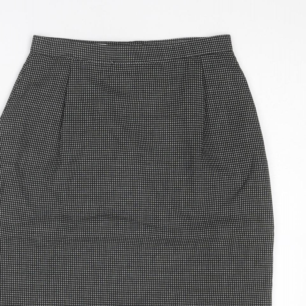 Precis Womens Black Geometric Polyester Straight & Pencil Skirt Size 10 Zip