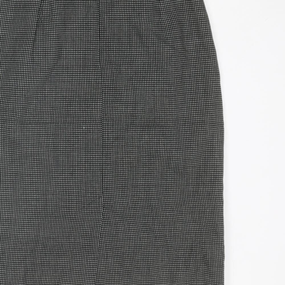 Precis Womens Black Geometric Polyester Straight & Pencil Skirt Size 10 Zip