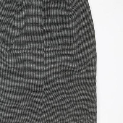 Precis Womens Black Geometric Polyester Straight & Pencil Skirt Size 10 Zip