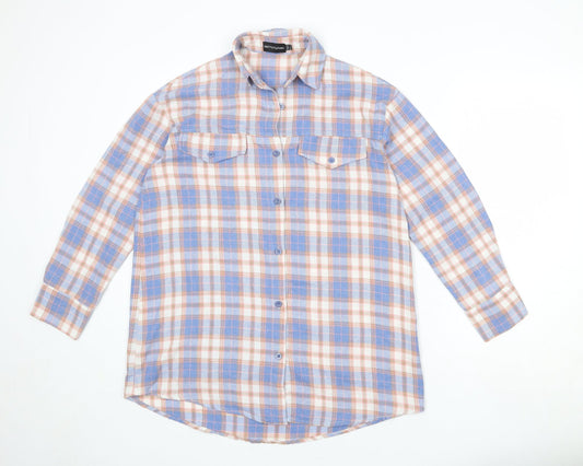 Womens UK Size 6 PRETTYLITTLETHING Multicoloured Basic Button-Up