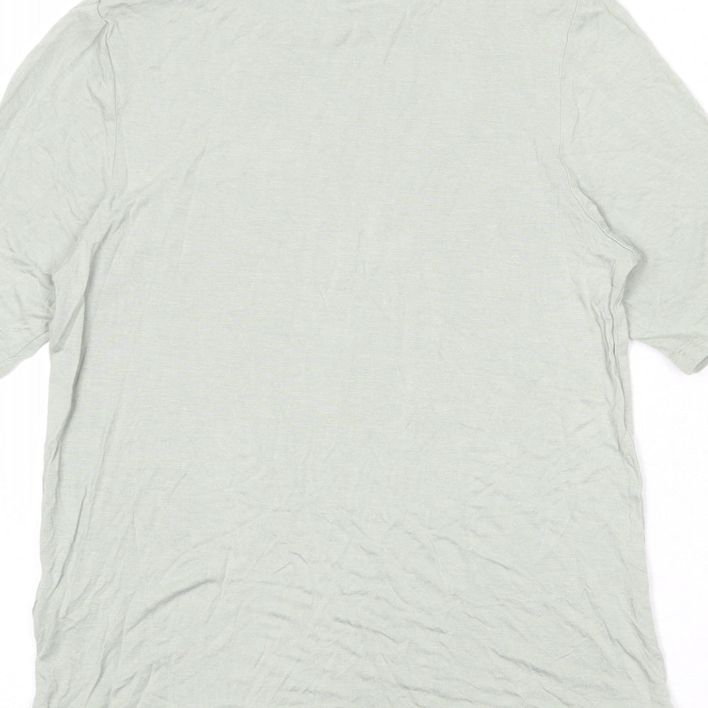 Womens UK Size 14 Marks and Spencer Green Basic T-Shirt