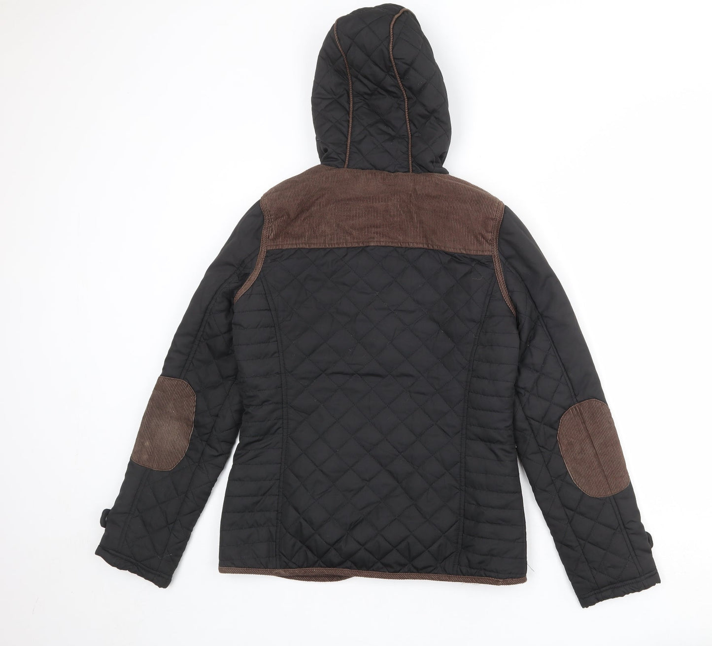 Blonde + Blonde Womens Black Quilted Jacket Size 10 Zip