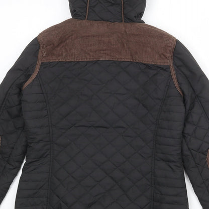 Blonde + Blonde Womens Black Quilted Jacket Size 10 Zip