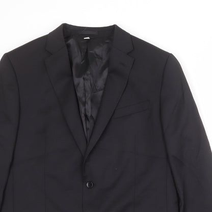 Autograph Mens Black Polyester Jacket Suit Jacket Size 42 Regular