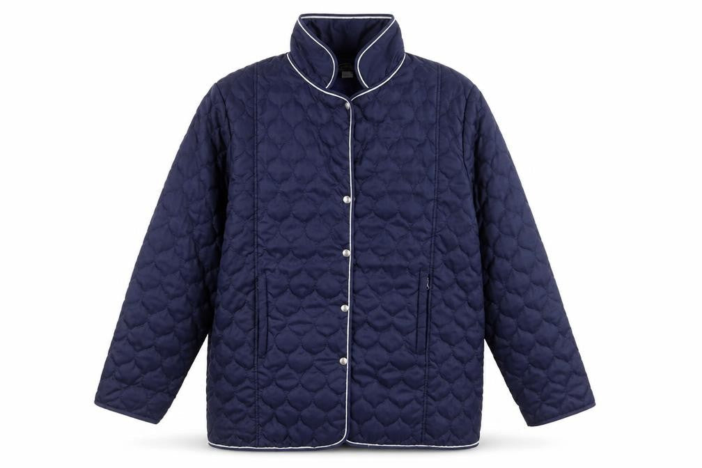 Womens UK Size 14 Gabriella Vicenga Blue Quilted Coat