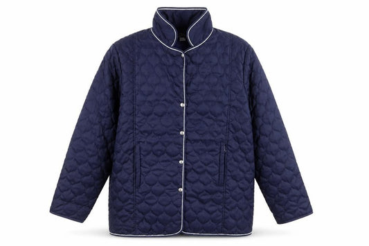 Womens UK Size 14 Gabriella Vicenga Blue Quilted Coat