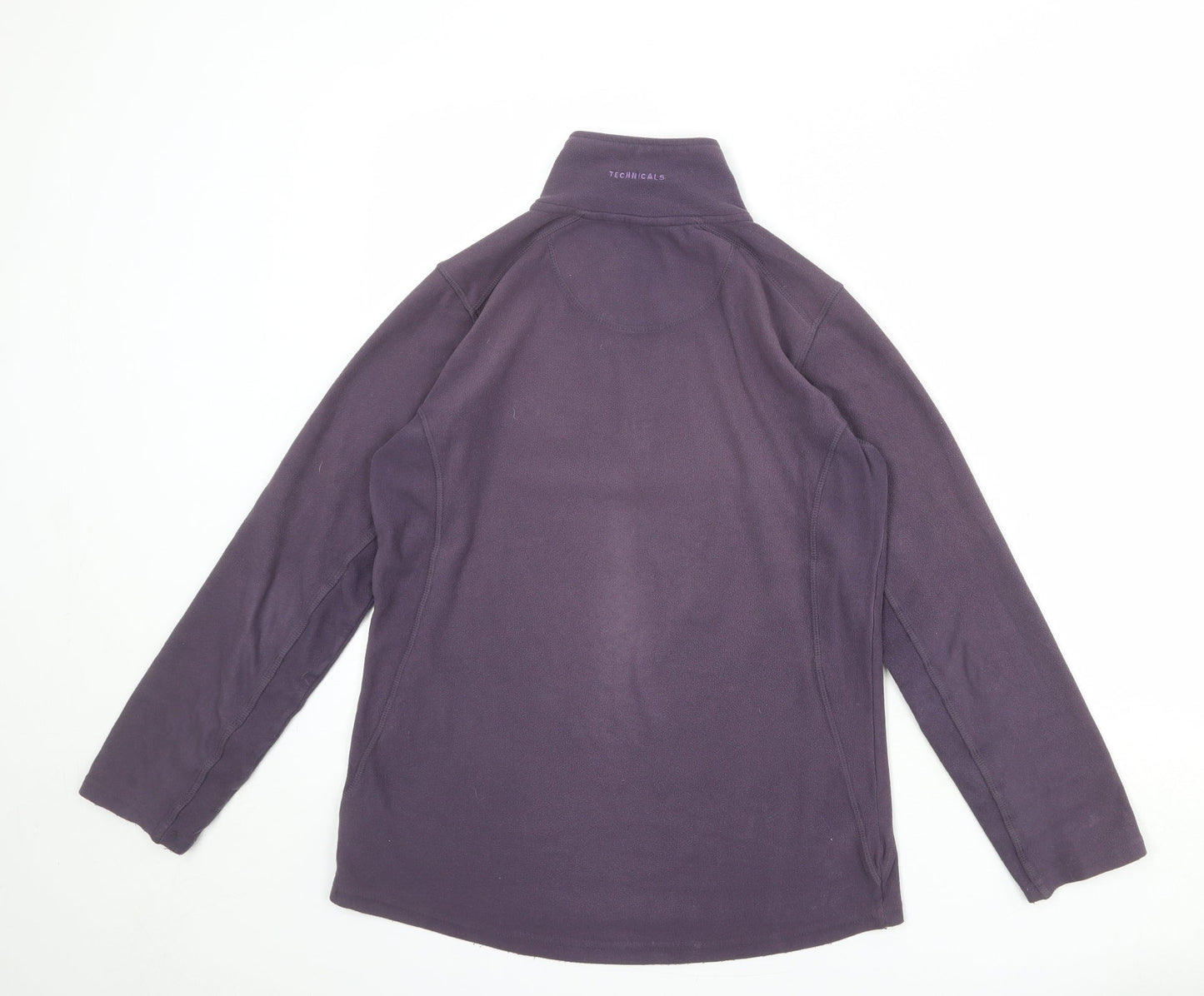 Technicals Womens Purple Polyester Pullover Sweatshirt Size 10 Zip