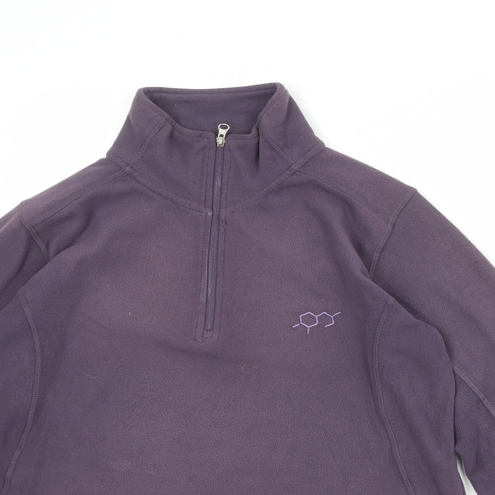 Technicals Womens Purple Polyester Pullover Sweatshirt Size 10 Zip