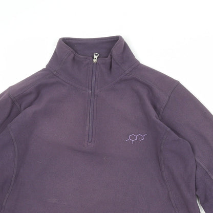 Technicals Womens Purple Polyester Pullover Sweatshirt Size 10 Zip