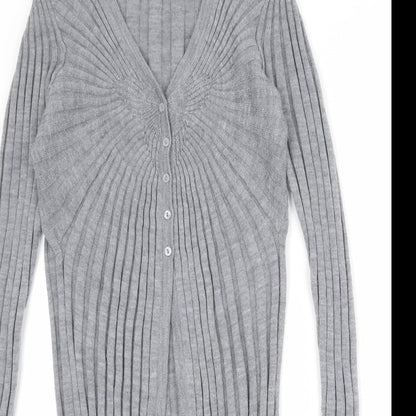 Womens UK Size S Monsoon Grey Cardigan Jumper