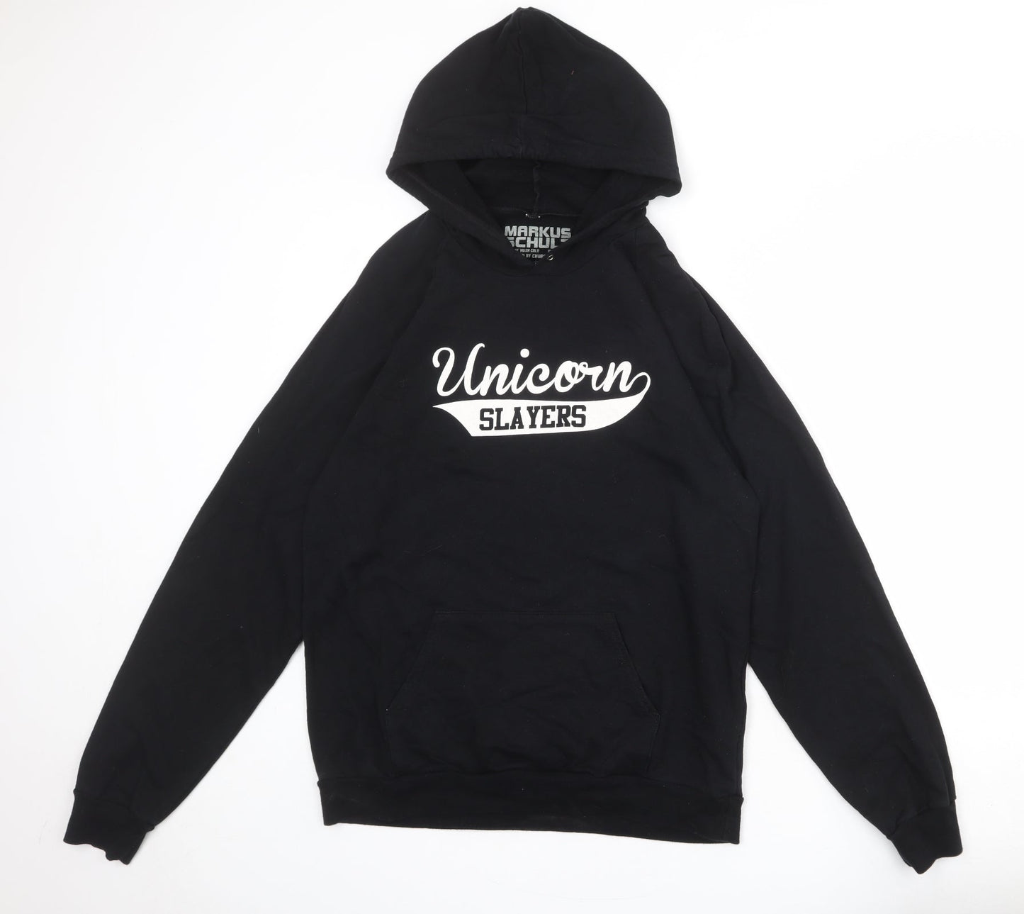 Markus Schulz Mens Black Polyester Pullover Hoodie Size L - Unicorn Slayers