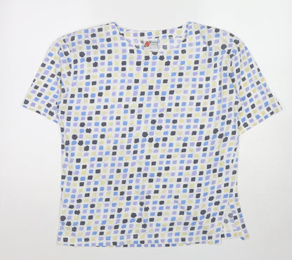 Womens UK Size S Poppy Multicoloured Basic T-Shirt