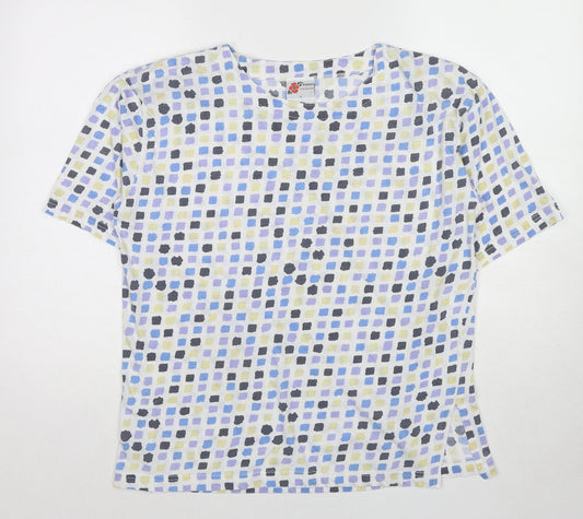 Womens UK Size S Poppy Multicoloured Basic T-Shirt