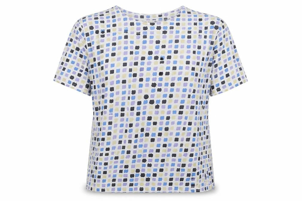 Womens UK Size S Poppy Multicoloured Basic T-Shirt