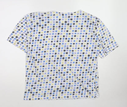 Womens UK Size S Poppy Multicoloured Basic T-Shirt