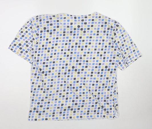 Womens UK Size S Poppy Multicoloured Basic T-Shirt