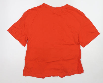 Womens UK Size S H&M Orange Basic T-Shirt