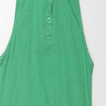 Motel Womens Green Cotton A-Line Size S Collared Pullover