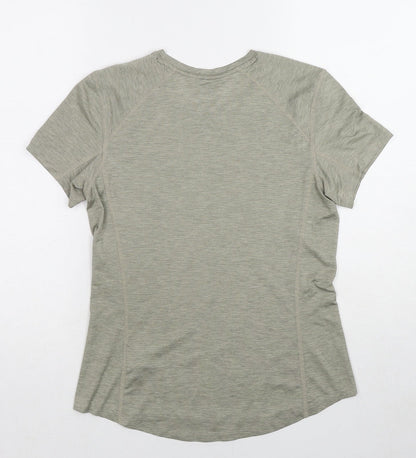 H&M Womens Green Polyester Pullover T-Shirt Size S Crew Neck Pullover