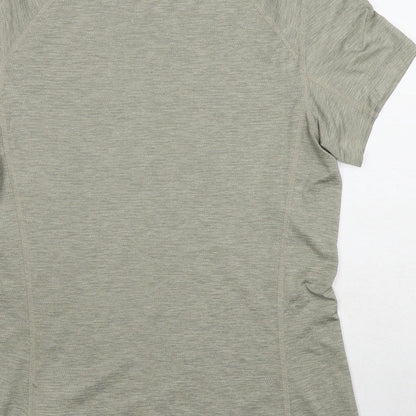 H&M Womens Green Polyester Pullover T-Shirt Size S Crew Neck Pullover