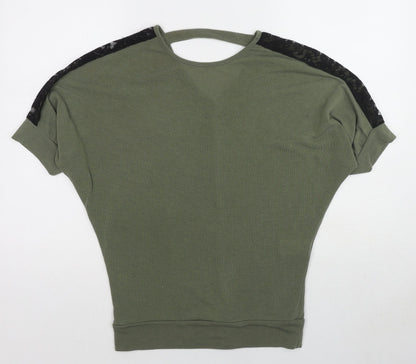 Womens UK Size 10 Quiz Green Pullover Jumper