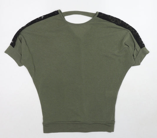Womens UK Size 10 Quiz Green Pullover Jumper