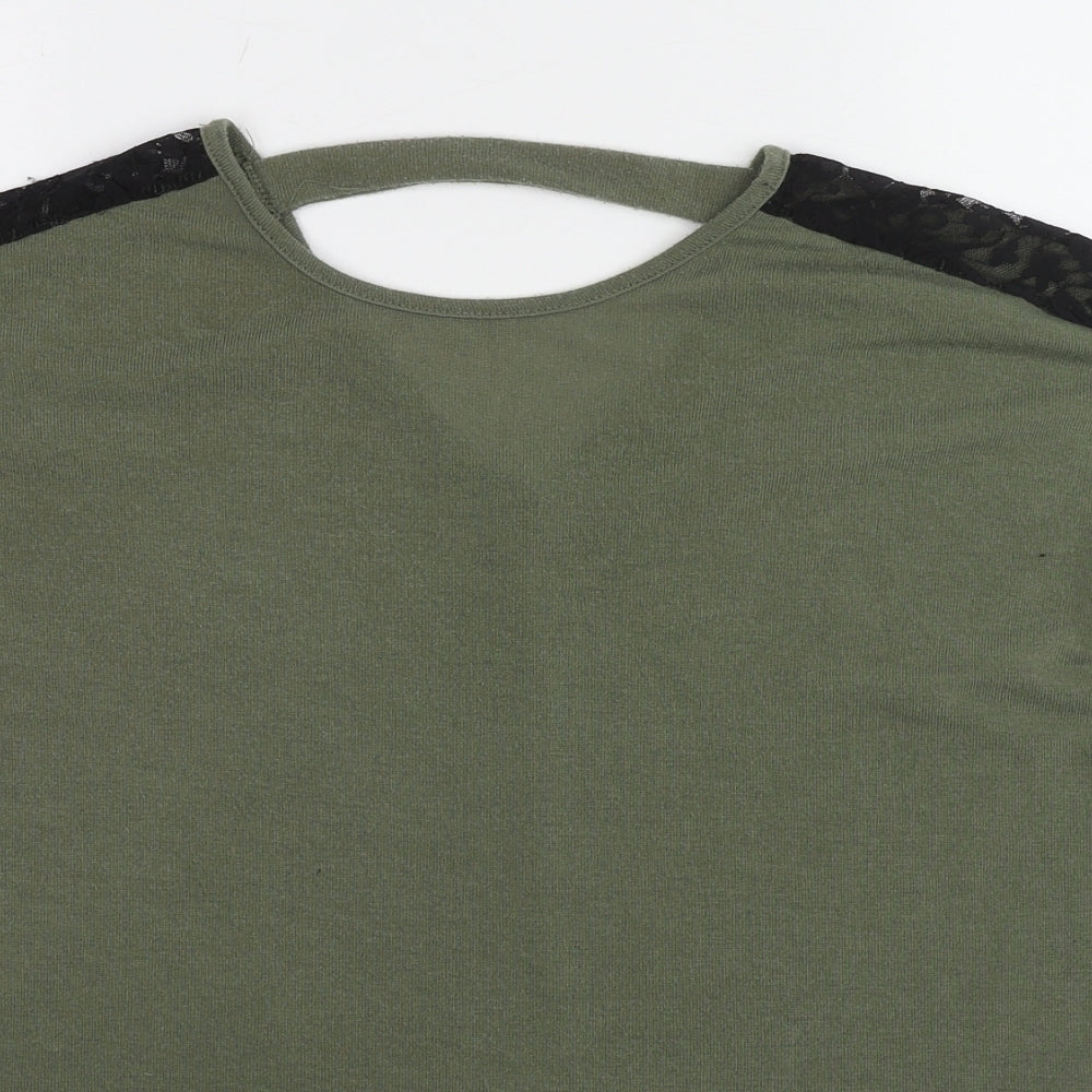 Womens UK Size 10 Quiz Green Pullover Jumper