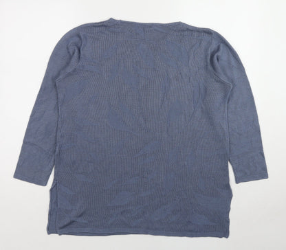 Womens UK Size 14 Marks and Spencer Blue Pullover Jumper
