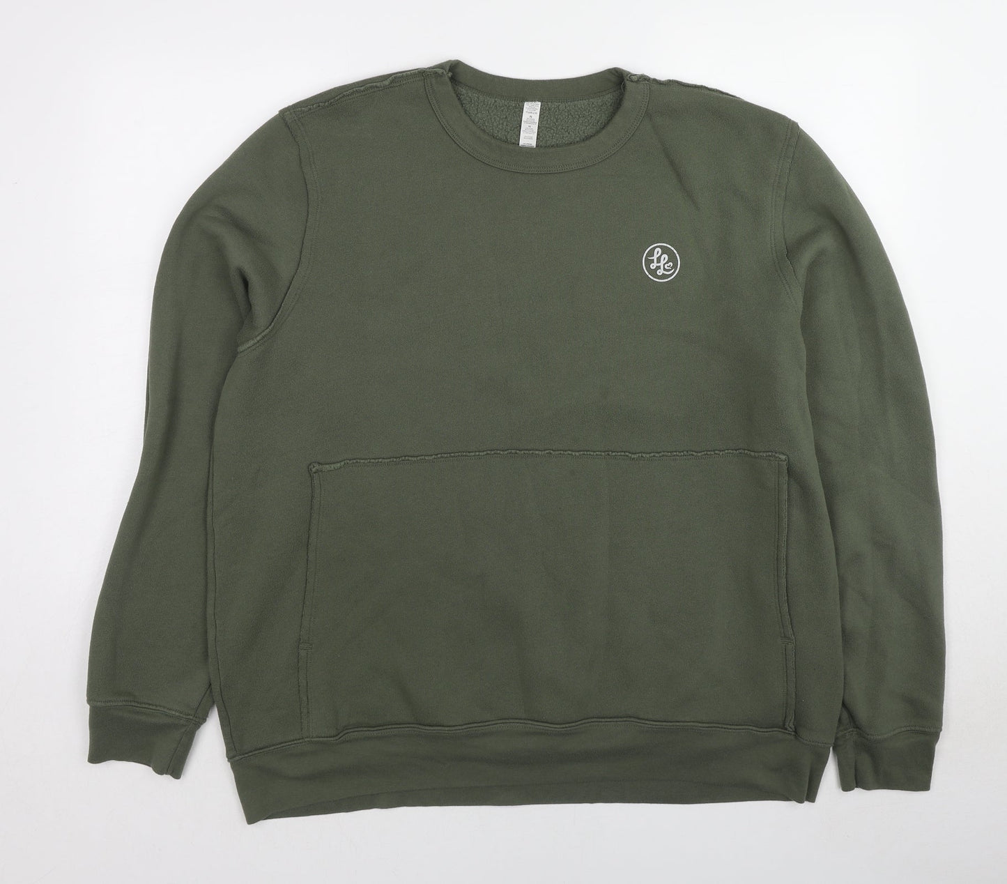 USA Strong Womens Green Cotton Pullover Sweatshirt Size XL