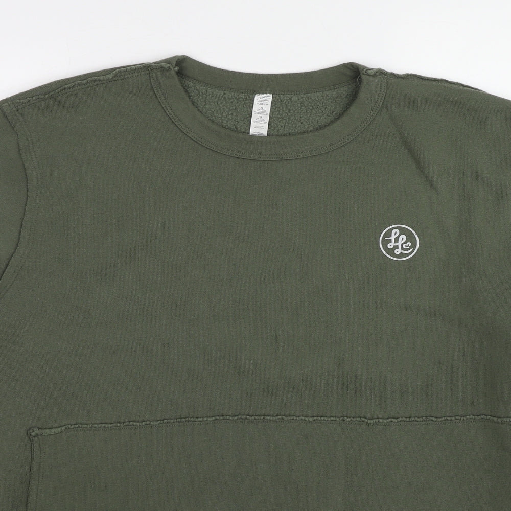 USA Strong Womens Green Cotton Pullover Sweatshirt Size XL